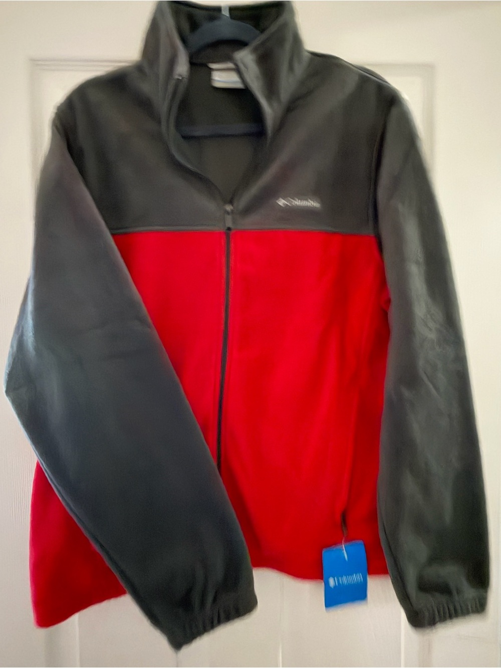 Columbia Men’s Red and Black Full-Zip Fleece Jacket